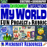 My World Project and Rubric Culture and Geography PBL Social Studies Stuff Lesson Resources