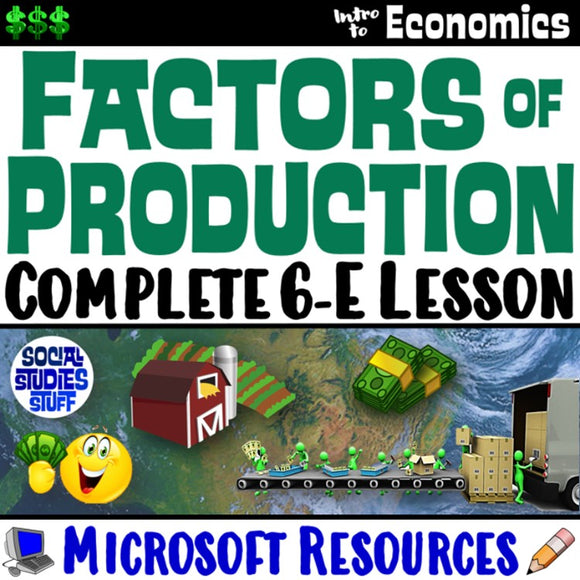 Factors of Production & Industries Social Studies Stuff Economy Economics Lesson Resources