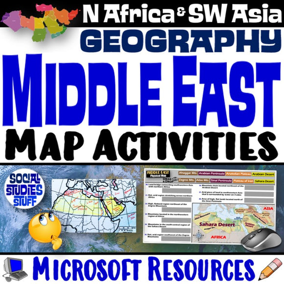 Geography of the Middle East Map Practice | SW Asia and North Africa | Microsoft