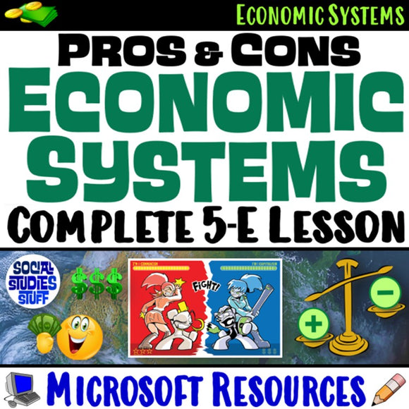 Evaluate Types of Economic Systems Pros and Cons Social Studies Stuff Economy Lesson Resources