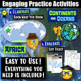 Digital Intro to Continents and Oceans Where in the World? Social Studies Stuff Lesson Resources