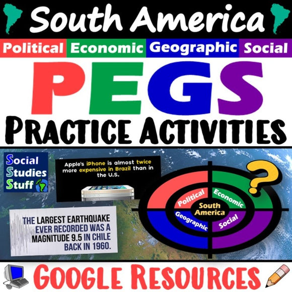 Digital South America PEGS Factors Activities Social Studies Stuff Google Lesson Resources
