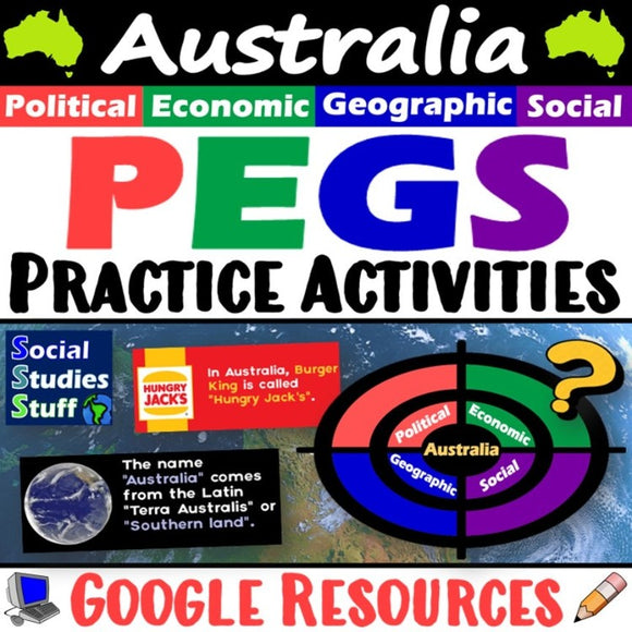 Digital Australia and Oceania PEGS Factors Social Studies Stuff Google Lesson Resources