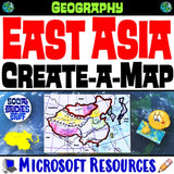 East Asia Create a Map Activity | Solve Location Clues | Eastern Asia Geography