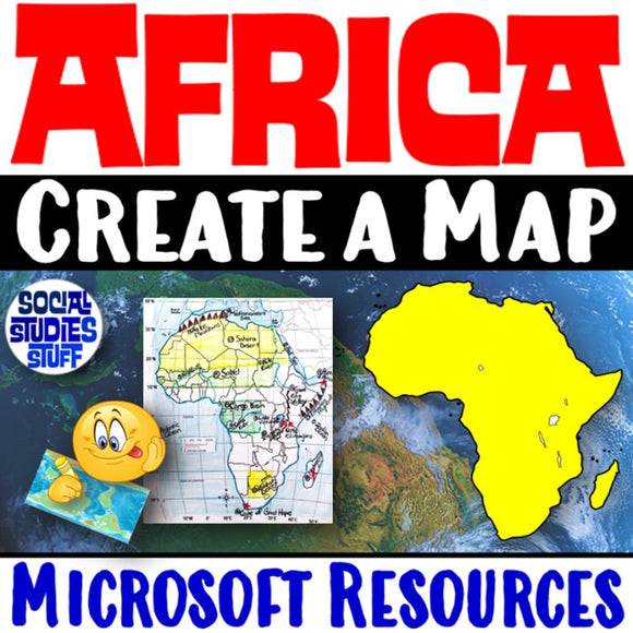 Africa Map Practice Activities Social Studies Stuff Lesson Resources
