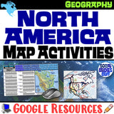 Digital North America Digital Map Practice Activities Social Studies Stuff Google USA Canada Mexico Lesson Resources