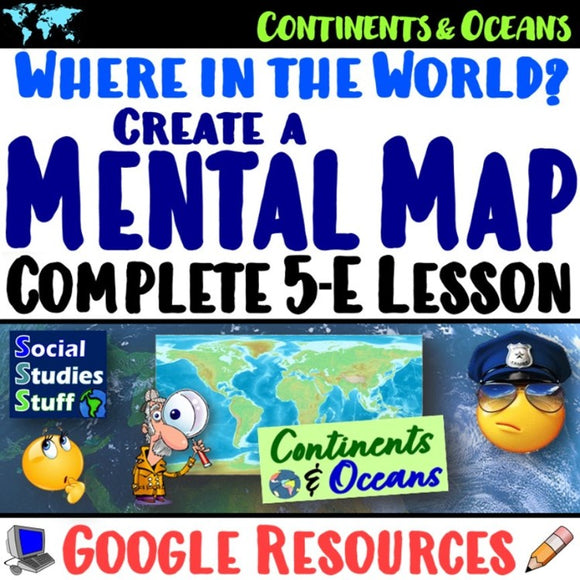 Digital Intro to Continents and Oceans Where in the World? Social Studies Stuff Lesson Resources