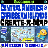 Central America and Caribbean Create a Map Activity | Solve Geography Clues