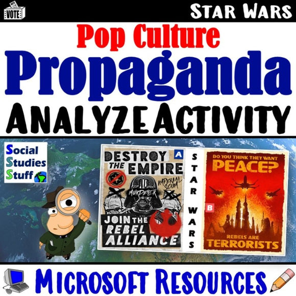 Microsoft Star Wars Propaganda Analysis Activity Print and Digital
