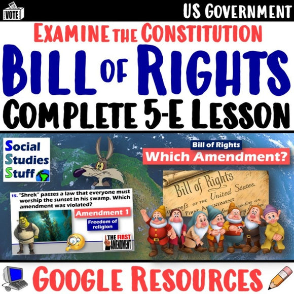 Digital Constitution & Bill of Rights Digital Lesson United States Government Activities Social Studies Stuff Google USA Lesson Resources