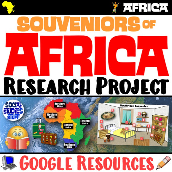Digital Regions of Africa Research Project Souvenir Geography and Culture PBL Social Studies Stuff Google Lesson Resources