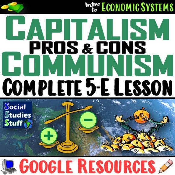 Digital Capitalism & Communism Pros and Cons Lesson Effects of Economic Systems Social Studies Stuff Google Lesson Resources