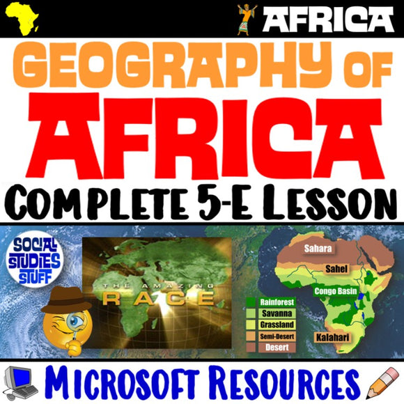 Geography of Africa Political & Physical Map Practice Social Studies Stuff Lesson Resources