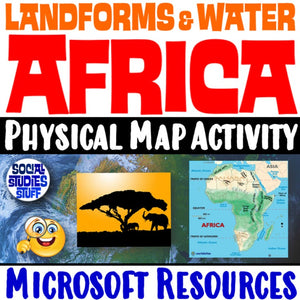 Africa Find It Worksheet Landforms &amp; Physical Map Practice Social Studies Stuff Lesson Resources