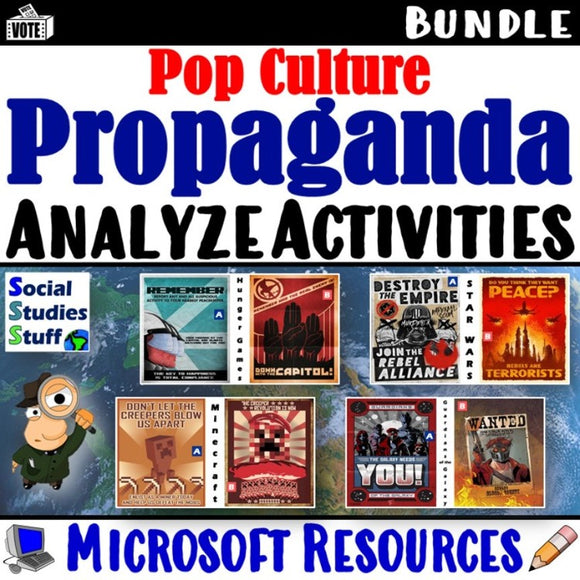 Analyze Pop Culture Propaganda Activity Examine Persuasion Social Studies Stuff Lesson Resources
