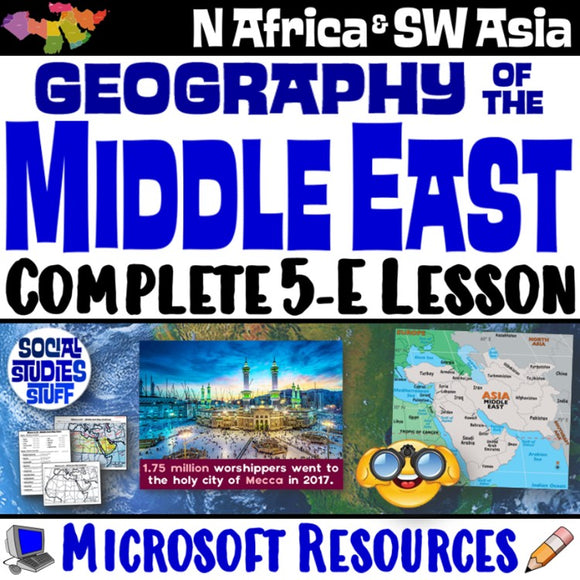 Middle East Geography and Map Activity North Africa and SW Asia Social Studies Stuff Lesson Resources