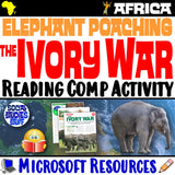 Africa Ivory Wars Elephant Poaching Social Studies Stuff Lesson Resources Reading Comp Article