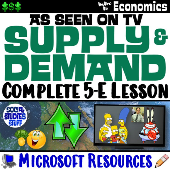 Effects of Supply & Demand Social Studies Stuff Economy Economics Lesson Resources As Seen on TV