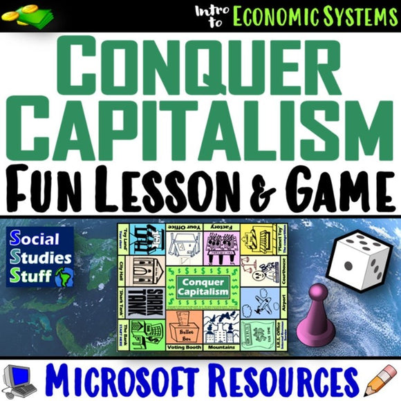 Conquer Capitalism Game Intro to Economics Social Studies Stuff Economy Lesson Resources