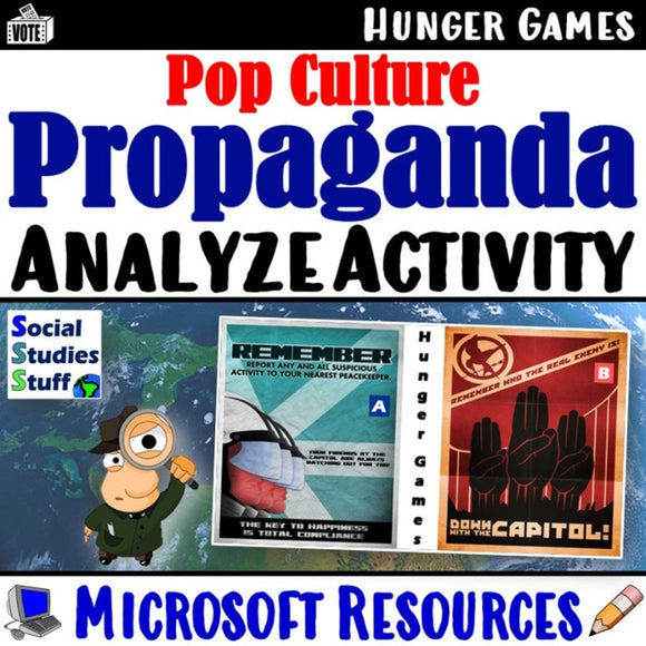 Microsoft The Hunger Games Propaganda Analysis Activity Print and Digital