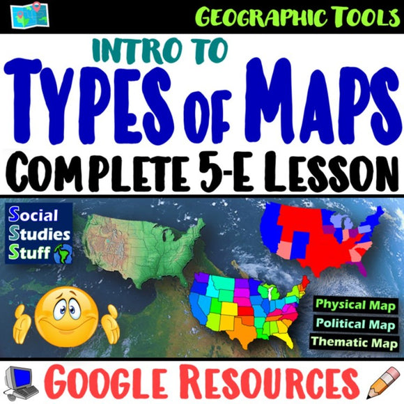 Digital Types of Maps Digital Map Skills Practice Social Studies Stuff Google Lesson Resources