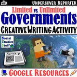 Digital Unlimited Government Undercover Reporter Activity and Rubric Google Lesson Resources