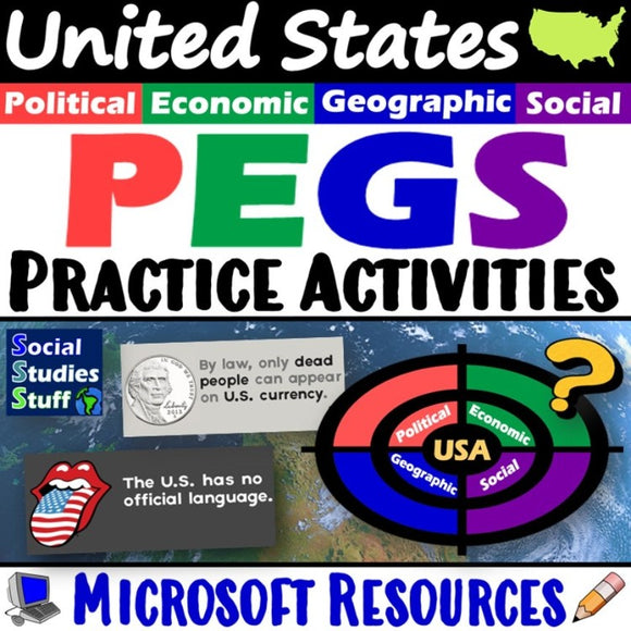 United States PEGS Factors Social Studies Stuff USA Lesson Resources