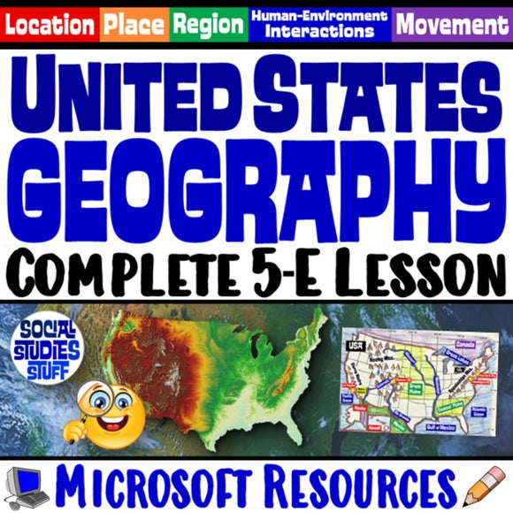 US Geography & Locations United States Mental Map Social Studies Stuff USA Lesson Resources