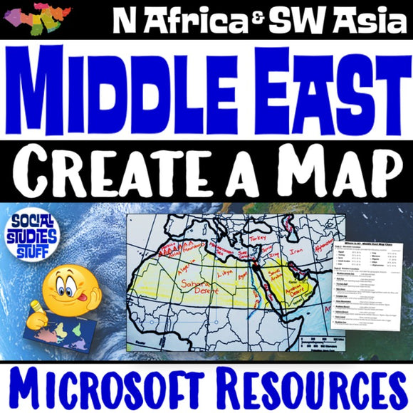 Middle East Map Practice Activities North Africa and SW Asia Social Studies Stuff Lesson Resources