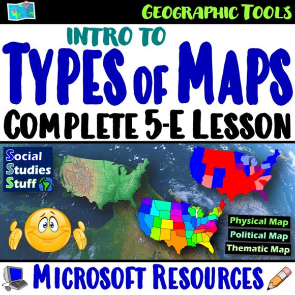 Types of Maps Digital Map Skills Practice Social Studies Stuff Lesson Resources