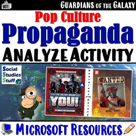 Microsoft Guardians of Galaxy Propaganda Analysis Activity Print and Digital