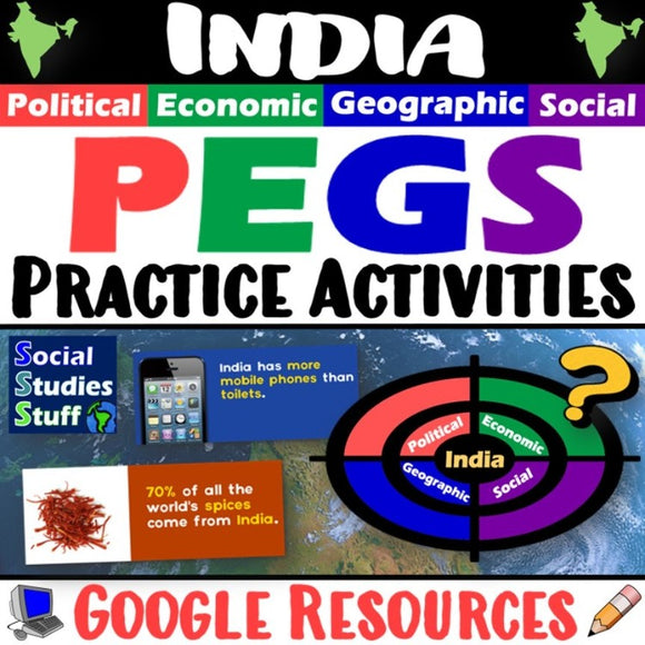 Digital South Asia PEGS Factors Practice Activities India Region Social Studies Stuff Google Lesson Resources