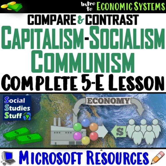 Compare Economies Capitalism, Communism Socialism Lesson & Activities - Social Studies Stuff