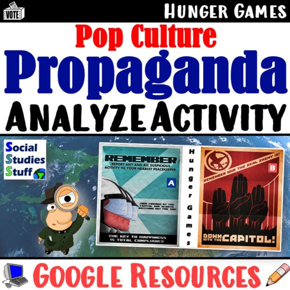 Google The Hunger Games Propaganda Analysis Activity Print and Digital