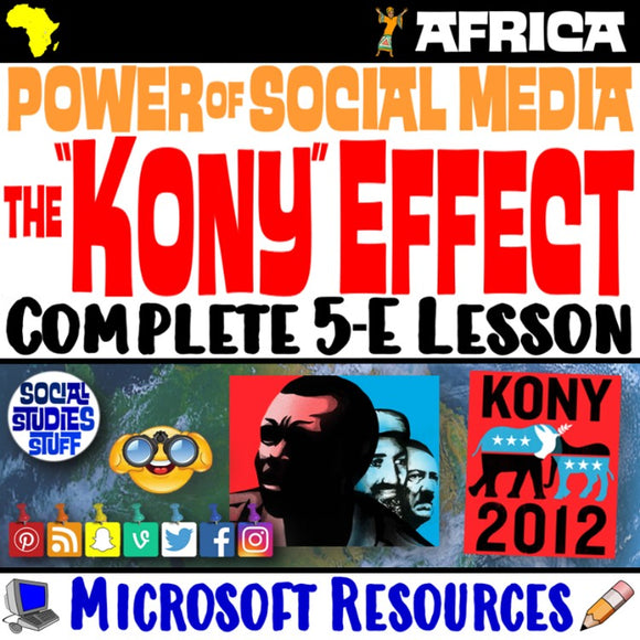 Africa Kony 2012, Genocide, Social Media Social Studies Stuff Lesson Resources