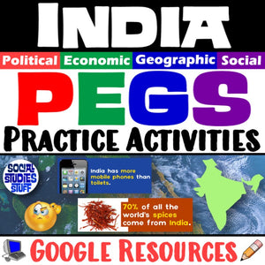 Digital South Asia PEGS Factors Practice Activities India Region Social Studies Stuff Google Lesson Resources