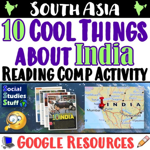 India Reading Comprehension Activity | 10 Cool Things About India | Google