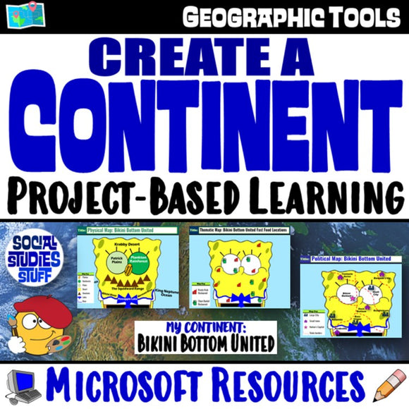 Create a Continent Project and Rubric Map Skills PBL Social Studies Stuff Lesson Resources