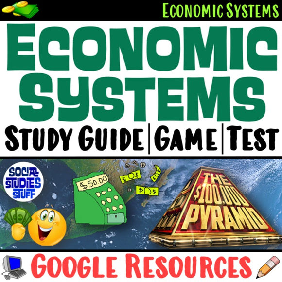 Types of Economic Systems Study Guide, Game, Test - Evaluate Social Studies Stuff Google Lesson Resources