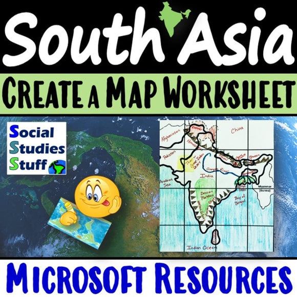 South Asia Map Practice Activities India Region Social Studies Stuff Lesson Resources