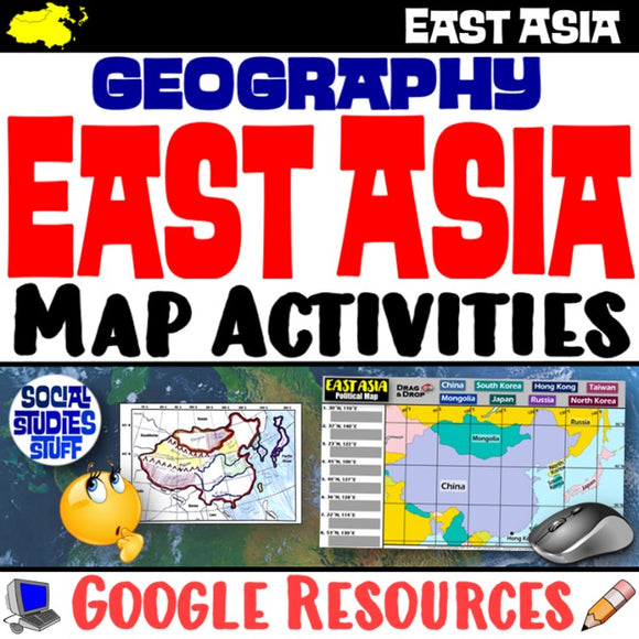 Digital East Asia Map Practice Social Studies Stuff Google Lesson Resources