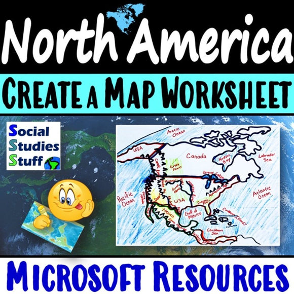 North America Map Practice Activities Social Studies Stuff USA Canada Mexico Lesson Resources