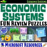 Types of Economies Vocab Review Puzzle Social Studies Stuff Economy Economics Lesson Resources