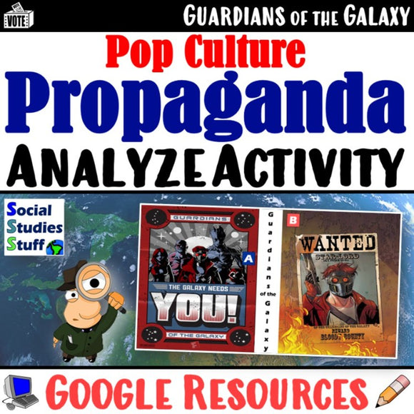 Google Guardians of the Galaxy Propaganda Analysis Activity Print and Digital
