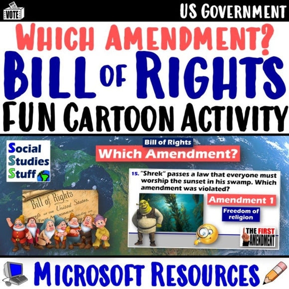 Constitution and Bill of Rights United States Government Activities Social Studies Stuff USA Lesson Resources