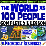 What if the World had 100 People Compare Continents Social Studies Stuff Lesson Resources