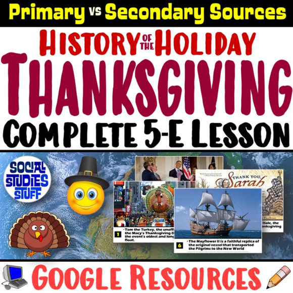Google History & Traditions Thanksgiving Digital Lesson & Activities Social Studies Stuff Resources