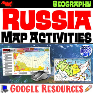 Geography of Russia Digital Map Activities Social Studies Stuff Lesson Resources