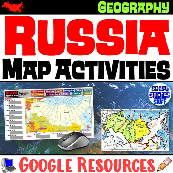 Geography of Russia Digital Map Activities Social Studies Stuff Lesson Resources