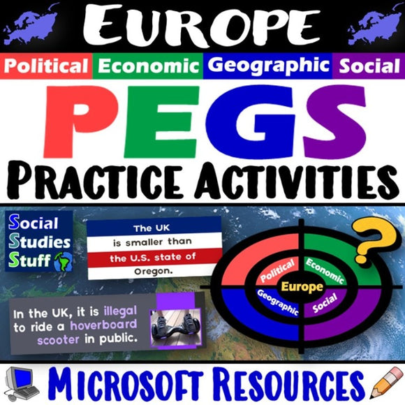 Europe PEGS Factors Social Studies Stuff Lesson Resources